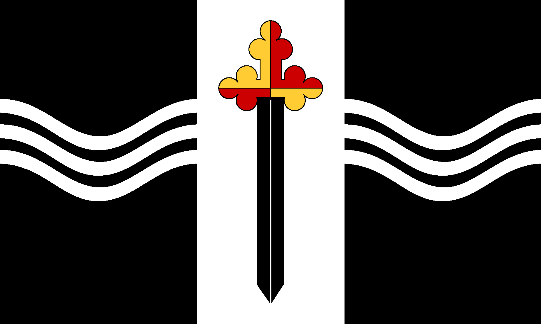 Flag Of Saint Michaels, Maryland Black Logo Vector Logo